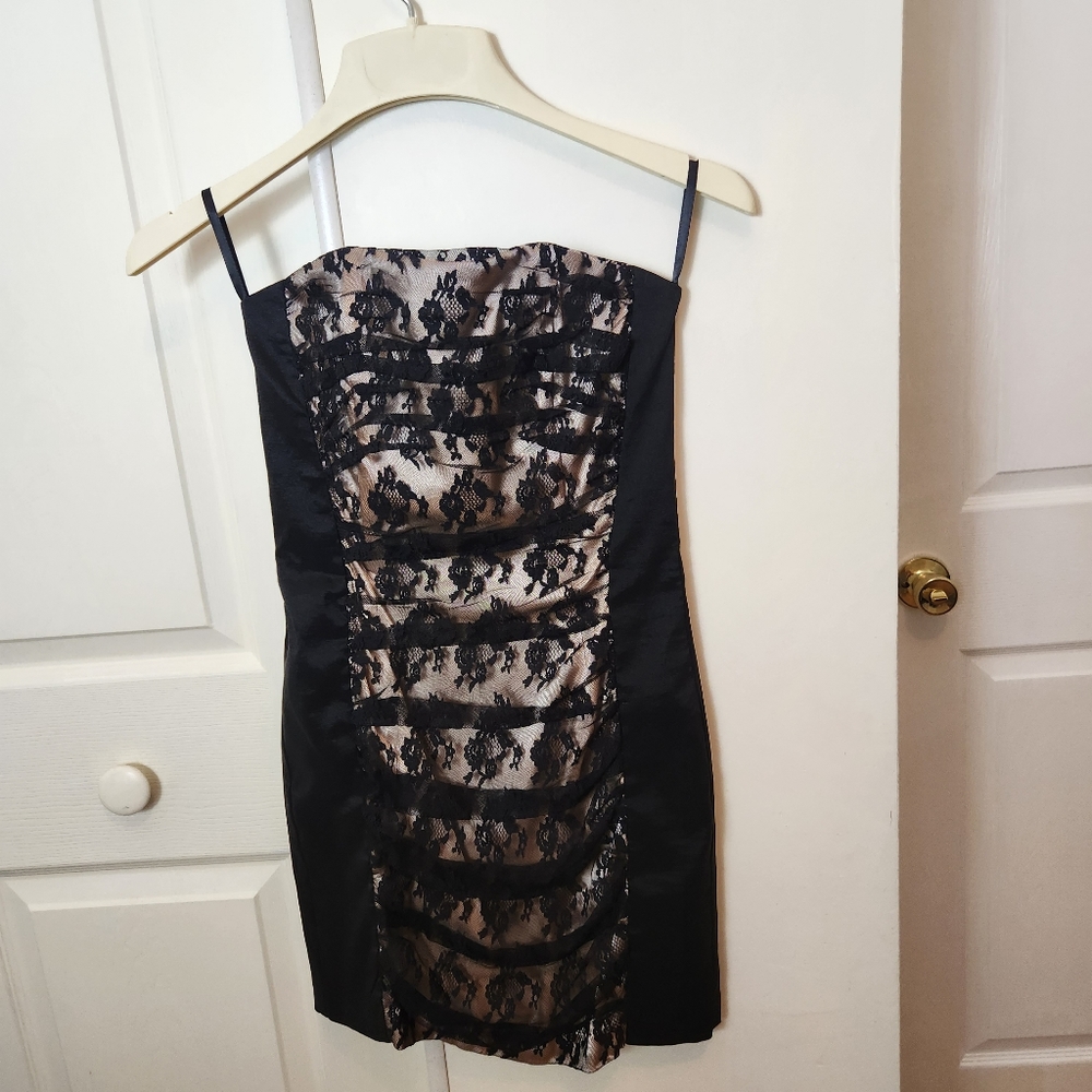 Gunne Sax Strapless Corset Dress